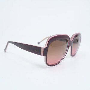 Nathalie Blanc SONIA Burgendy & Brown Lenses, Square, New, Women's Sunglasses.